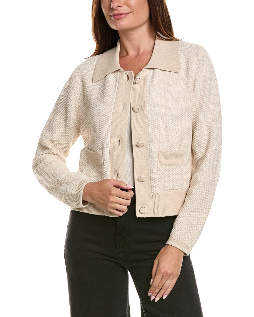 Wispr Wave Print Silk-blend Cami Sweater In Neutral