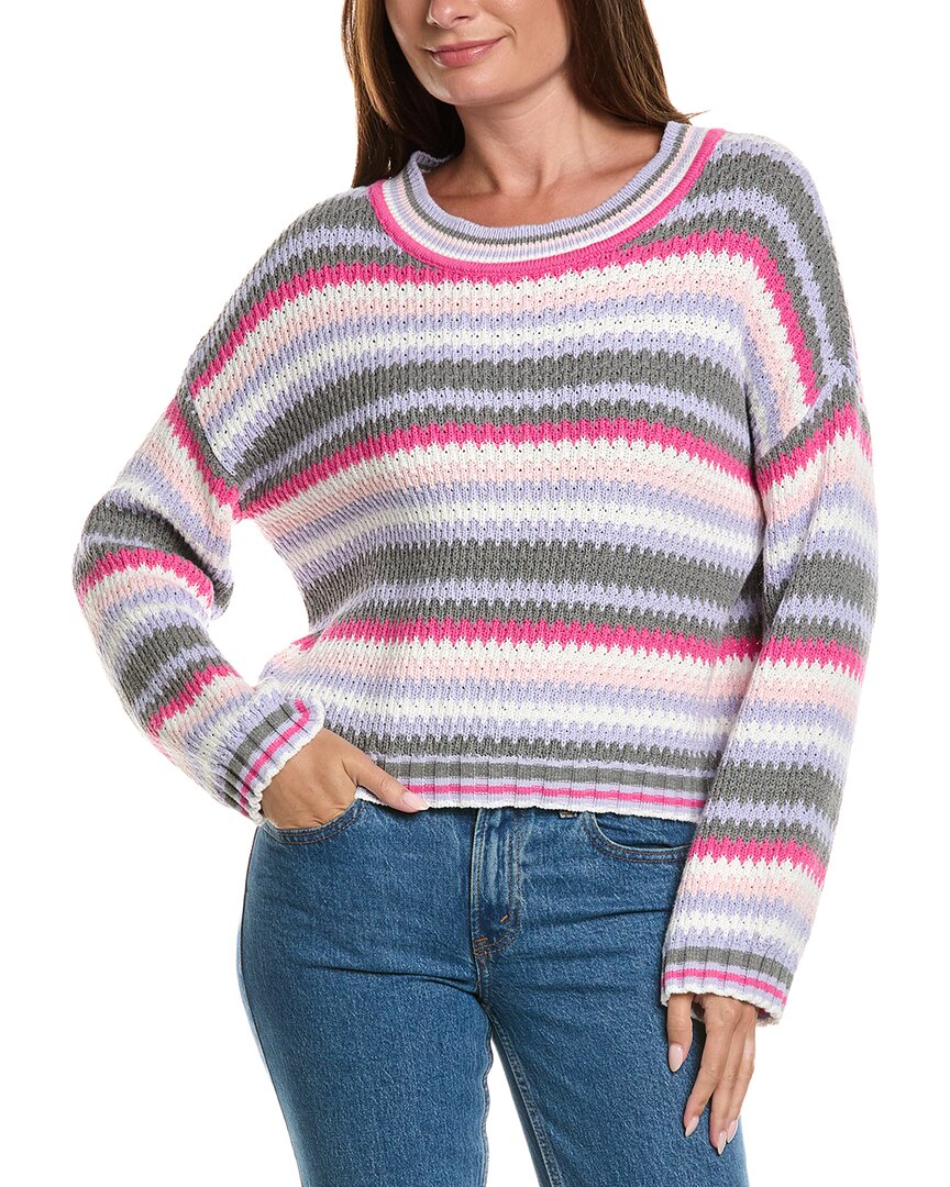Wispr Pointelle Silk-blend Polo Top In Multi