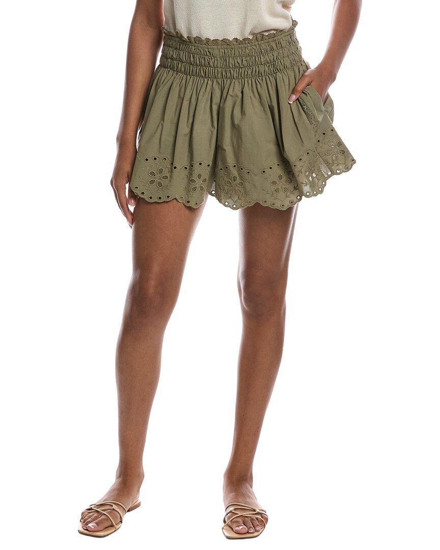 Rmn Studios Elastic Waist Short In White
