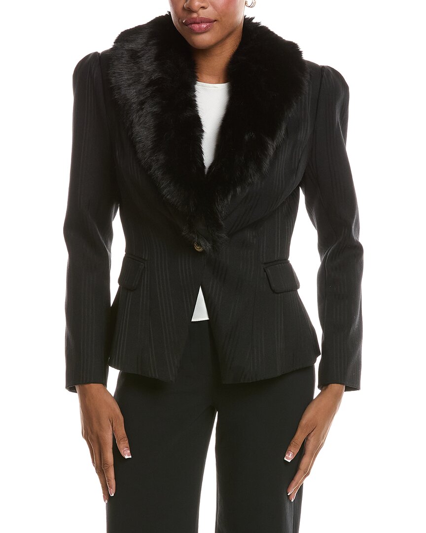 L'agence Kaisley Fur Collar Blazer