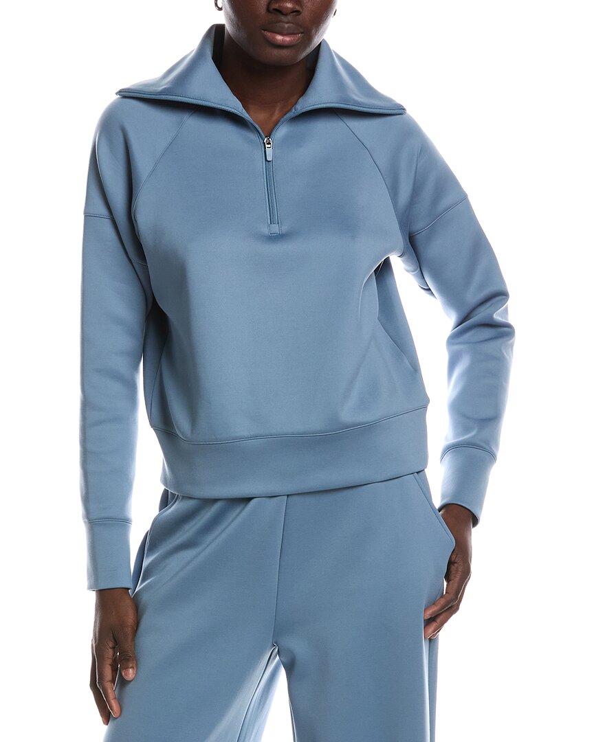 Beyond Yoga In The Flow 1/4-zip Pullover In Blue