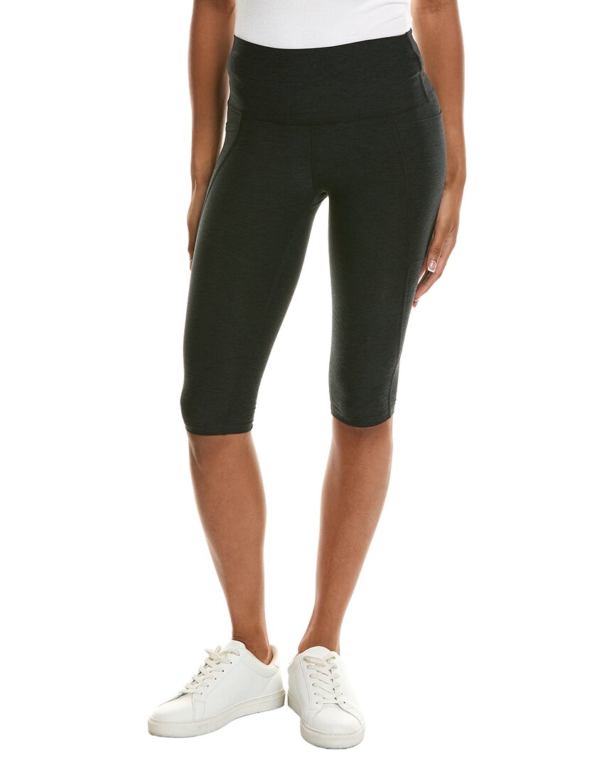 Beyond Yoga 14in Spacedye High-waist Pocket Pedal Pusher Legging In Black