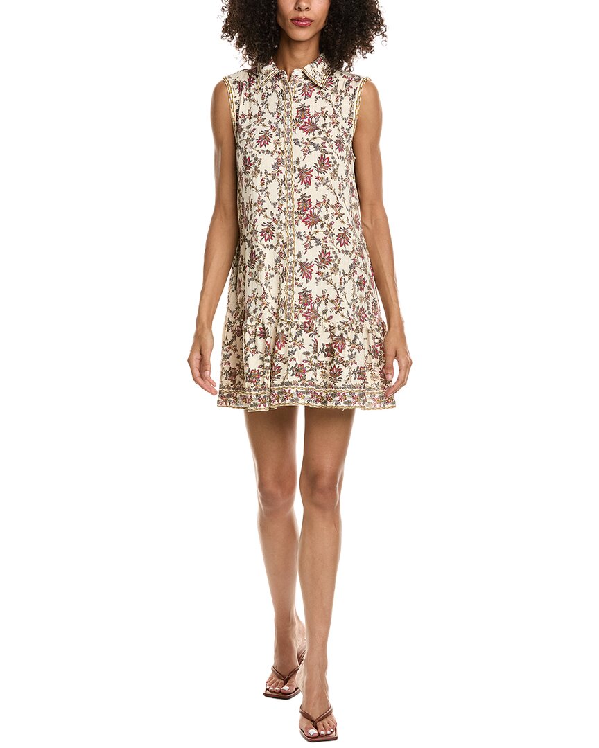 Max Studio Sleeveless Button Front Mini Shirtdress In Red