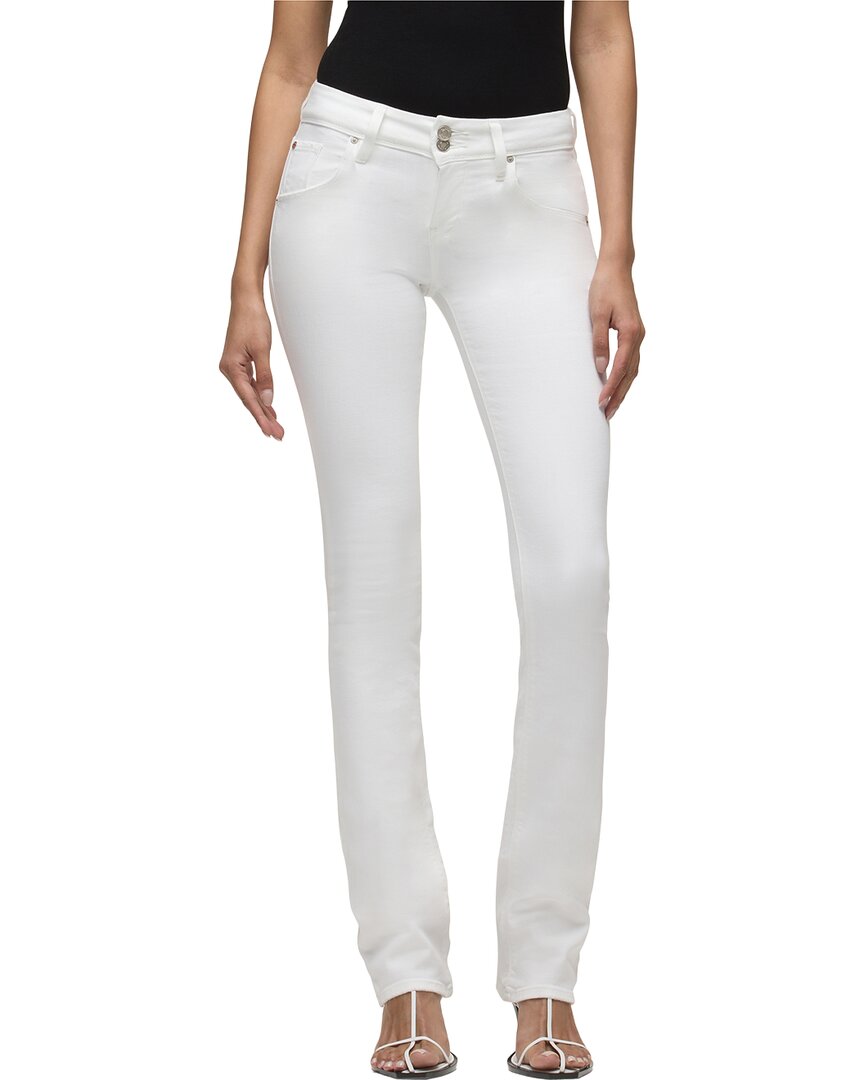 Hudson Jeans Beth Midrise Baby Boot Jean In White