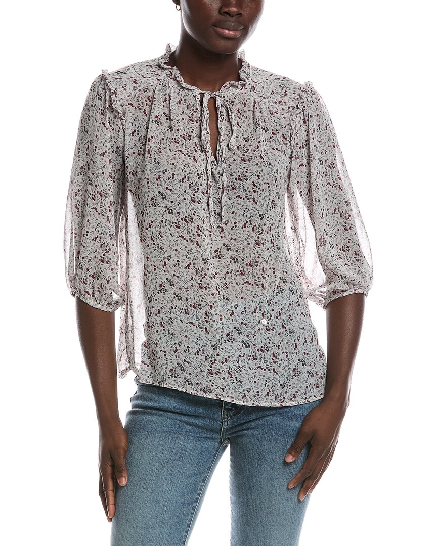 Renee C Long Sleeve Top In White