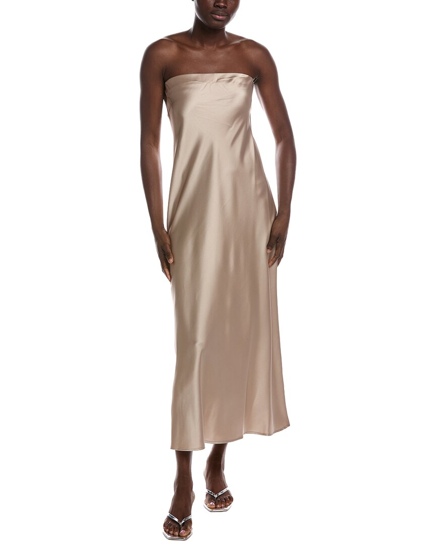 Renee C Sleeveless Midi Dress In Brown