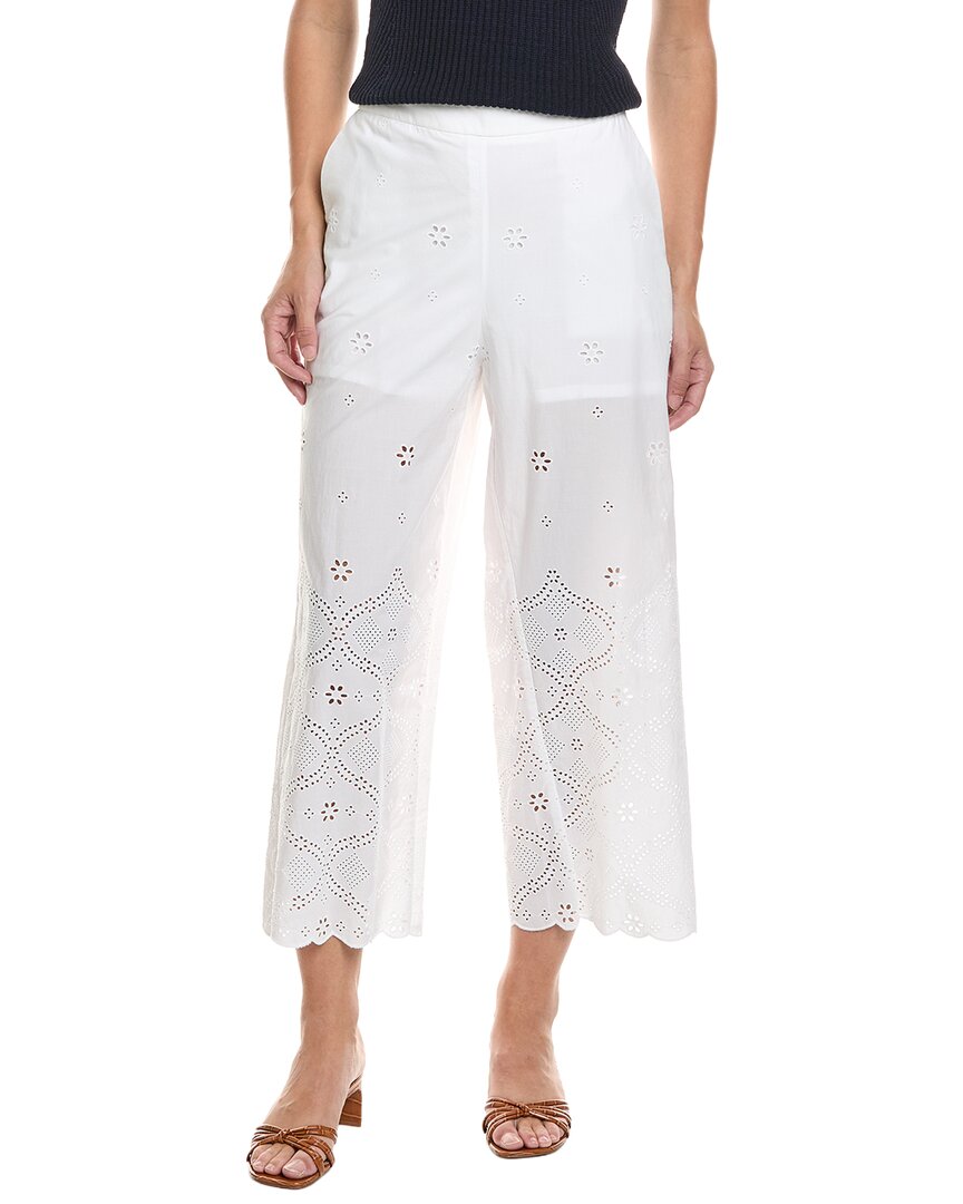 Brooks Brothers Eyelet Pant In White