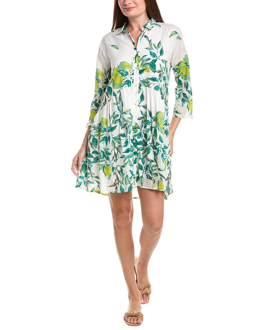 Ro's Garden Cadaques Short Mini Dress In Green