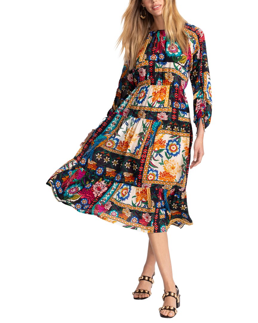 Johnny Was Brona Silk Dress In Eir-eirene