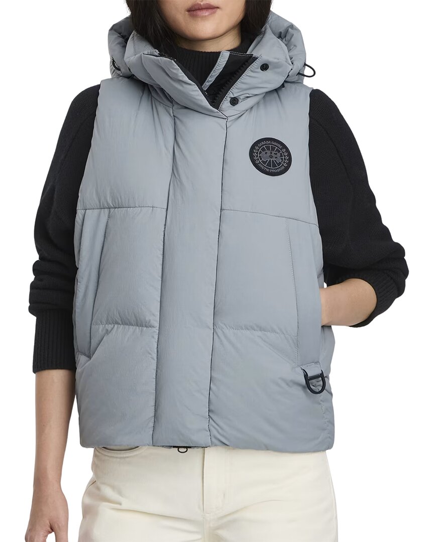 Canada Goose Junction Black Label Puffer Down Vest In Gray