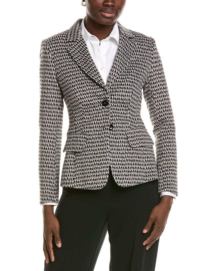 Marc Cain Pattern Blazer In Brown