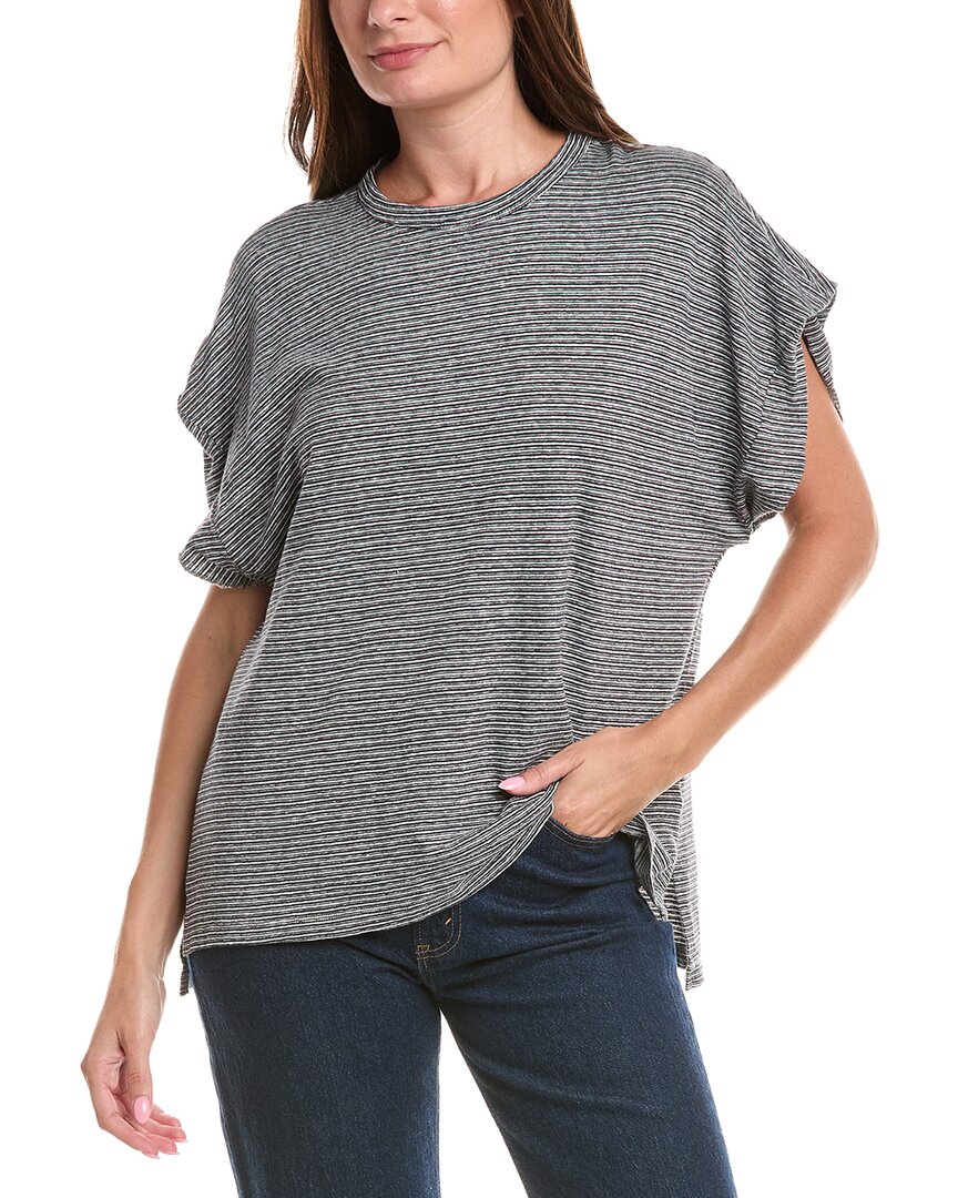 Officine Generale Officine Générale Isra Linen-blend Blouse In Navy