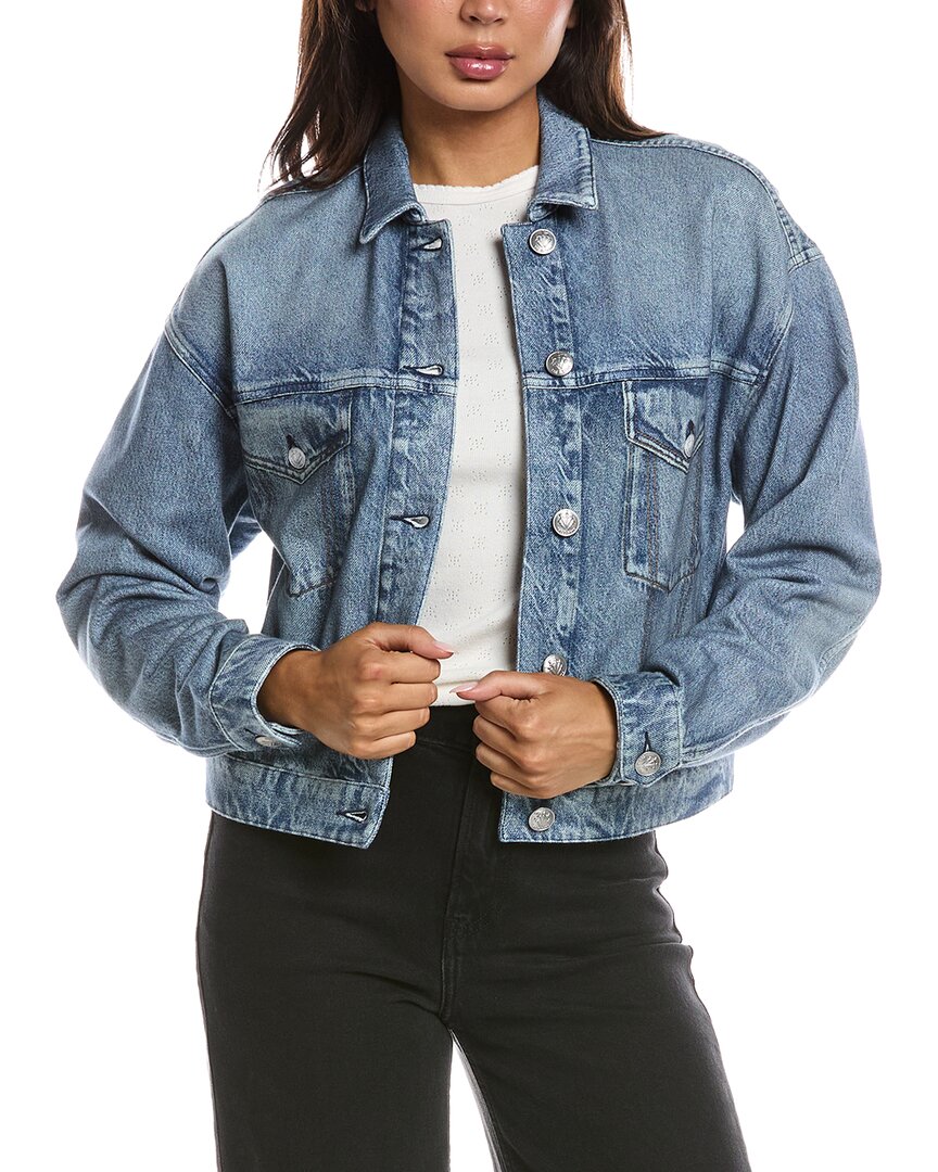 Rag & Bone Miramar Terry Trucker Jacket In Blue