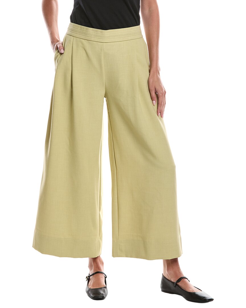 Wit & Wisdom Ultra Skyrise Double Pleat Wide Leg Pant In Green