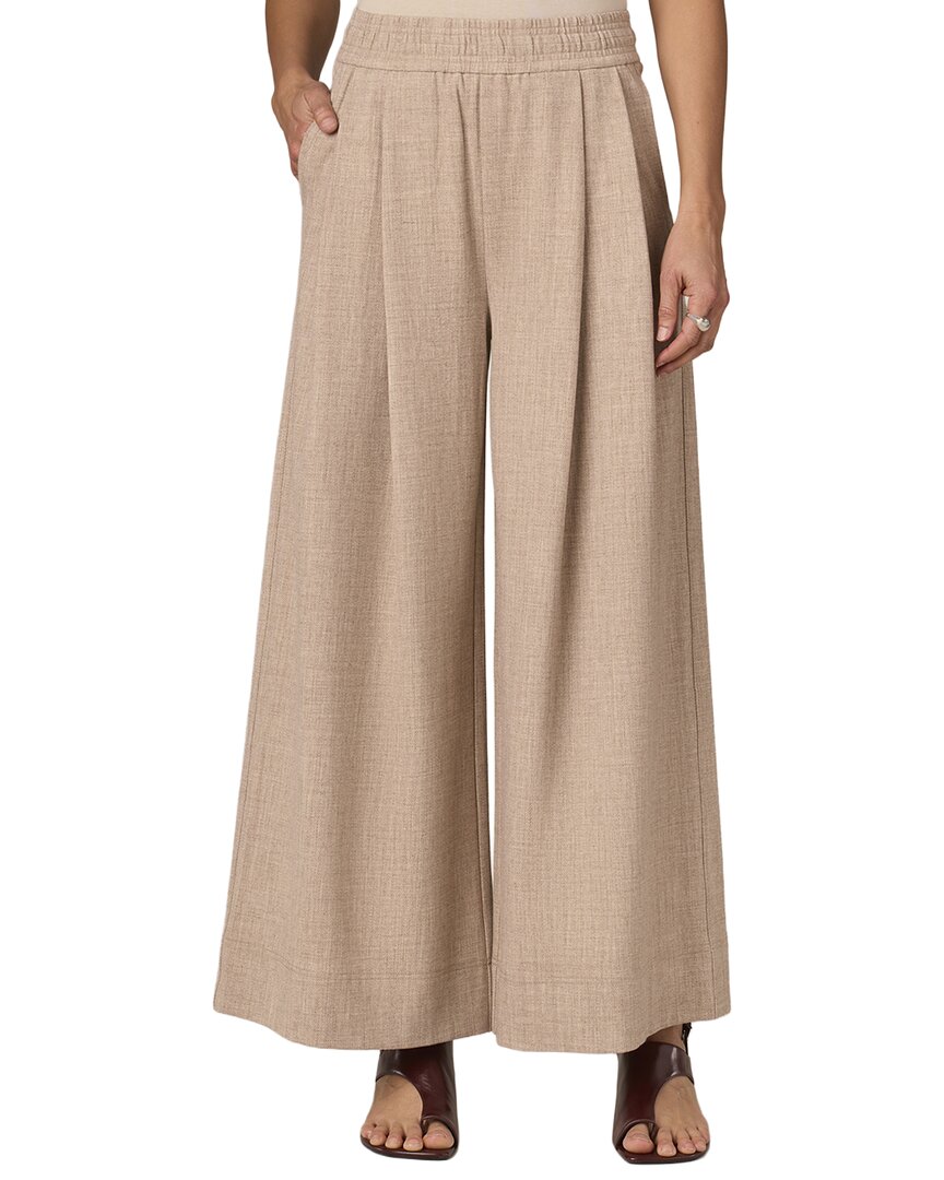 Wit & Wisdom Ultra Skyrise Double Pleat Wide Leg Glider Pant In Tan