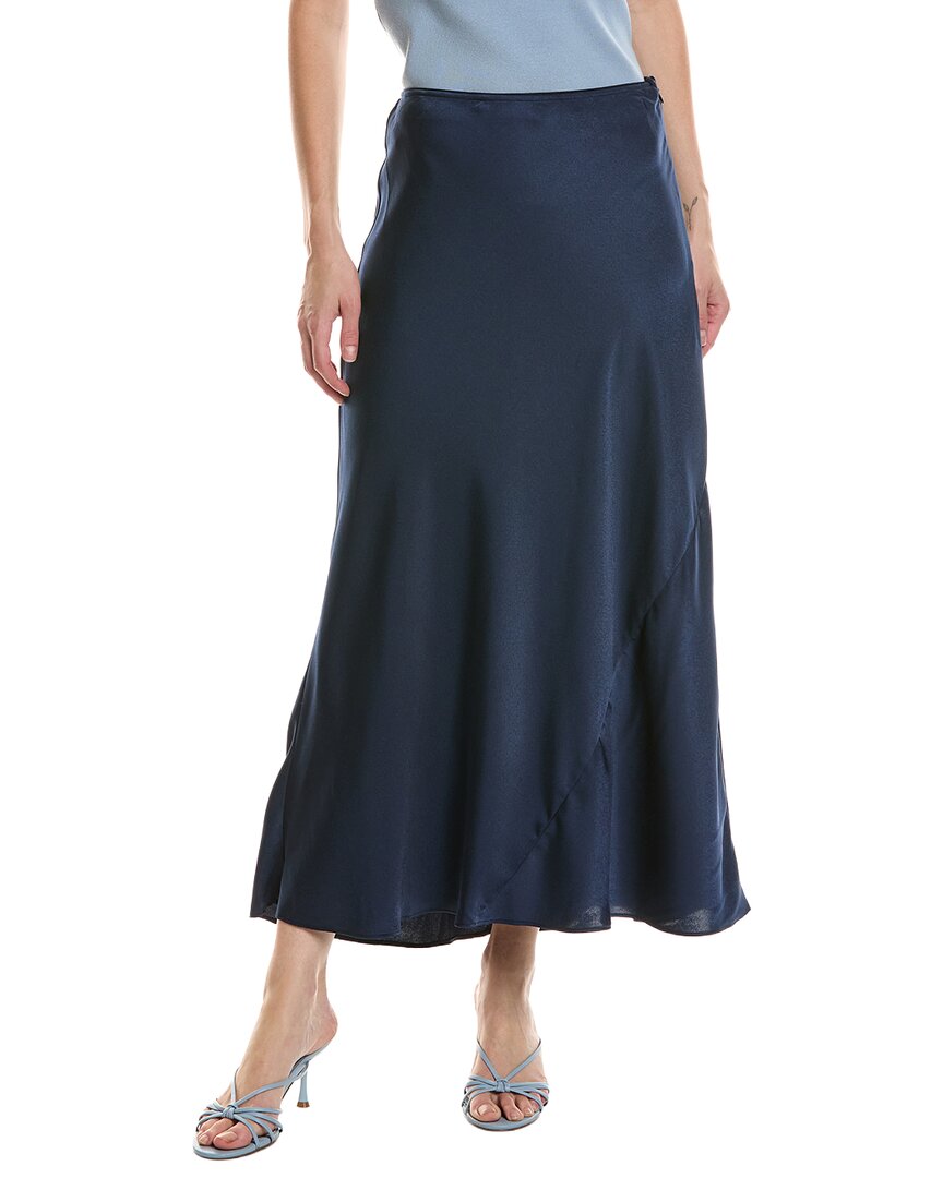 Nia Penny Midi Skirt In Navy
