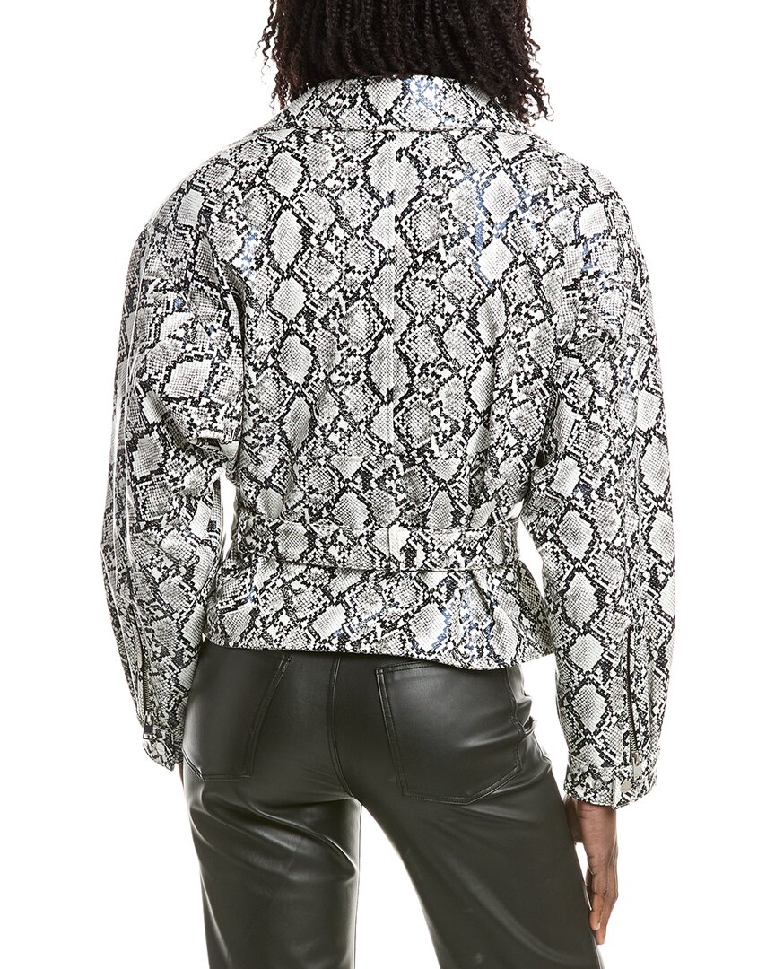 Lamarque Biker Jacket In White