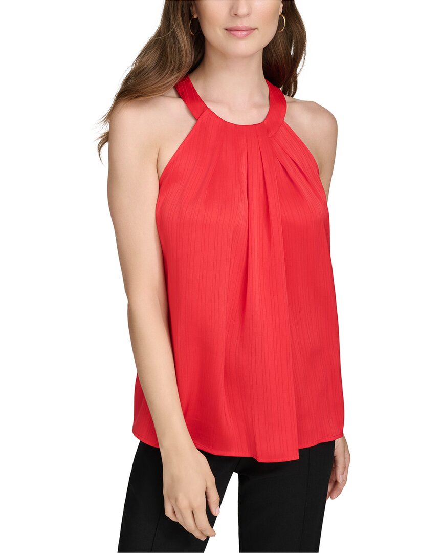 Halston Pleated Halter Top