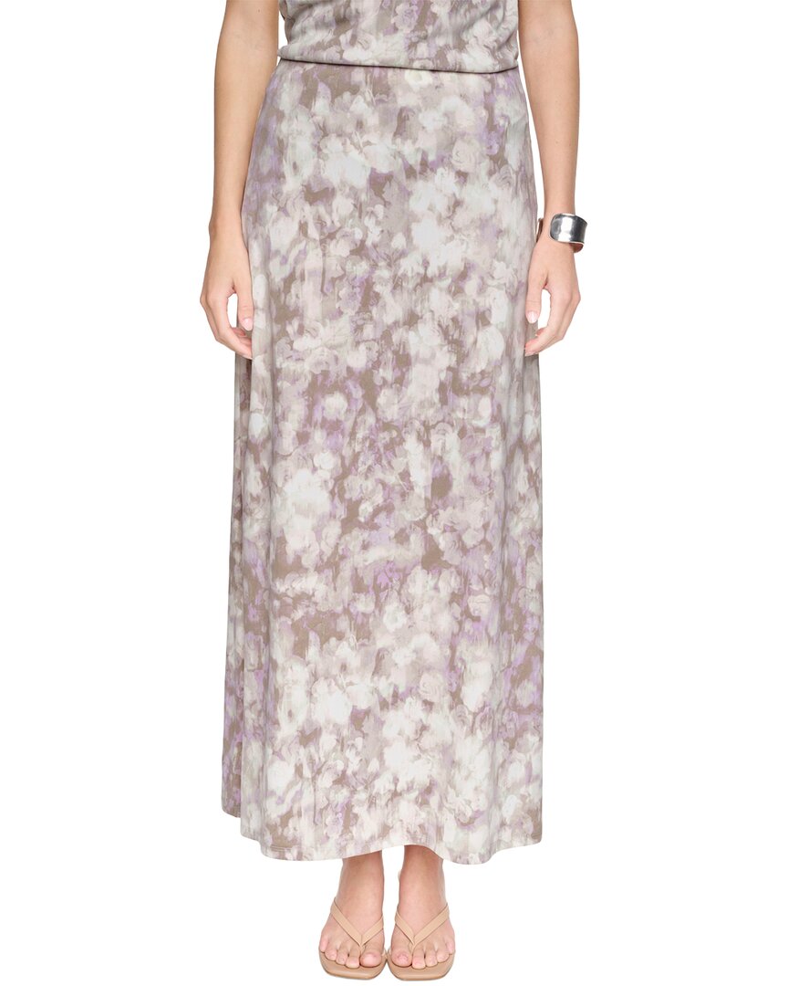 Halston Printed Midi Skirt