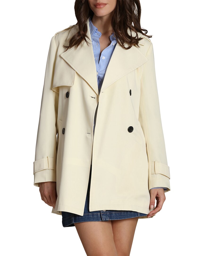 Avec Les Filles Double Breasted Trench In Neutral