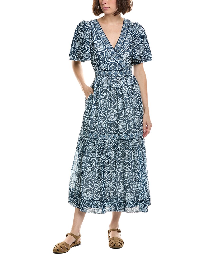 Gretchen Scott La Marais Sultan Midi Dress In Navy