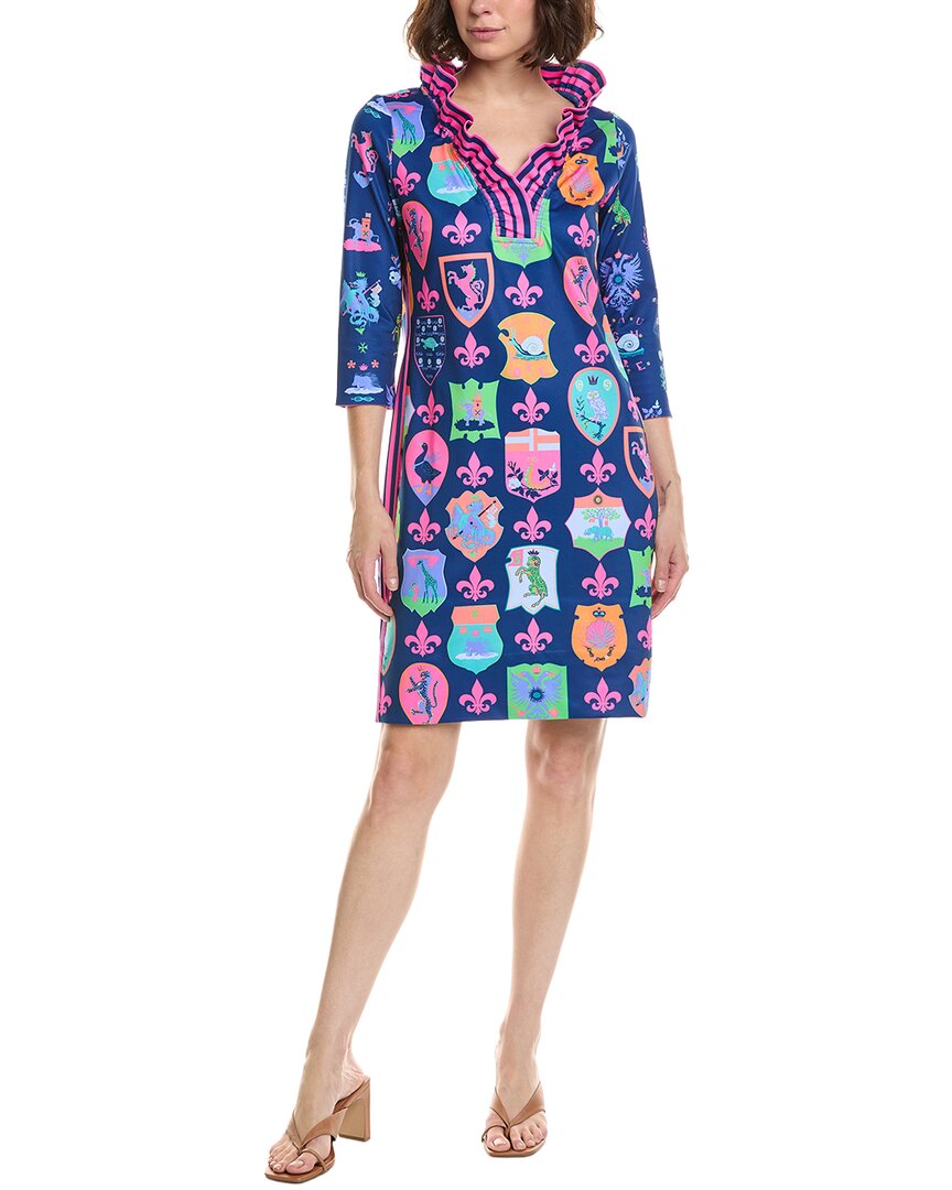 Gretchen Scott Jersey Printed Mini Dress In Navy