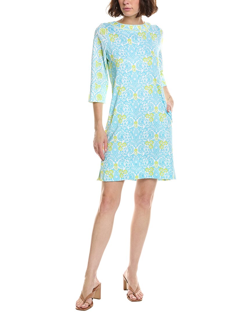Gretchen Scott Jersey Bateau Breeze East India Dress In Turq/lim