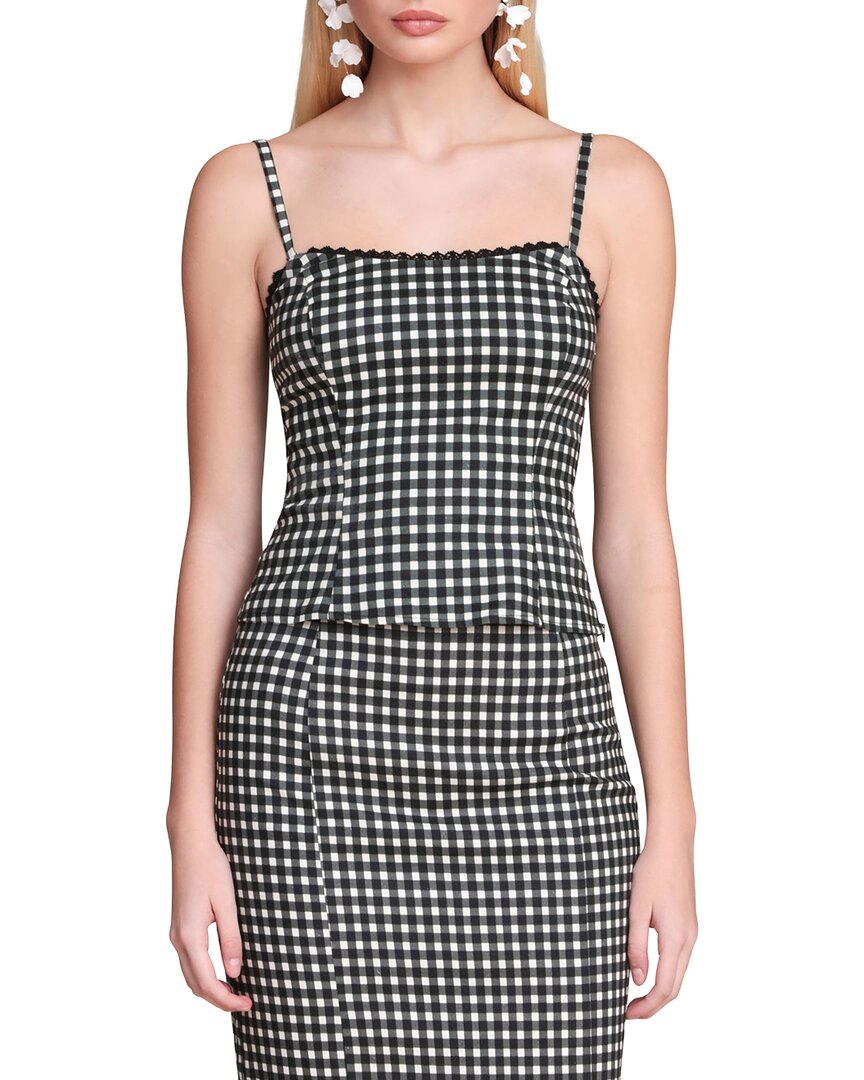 Avec Les Filles Peplum Linen-blend Tank Top