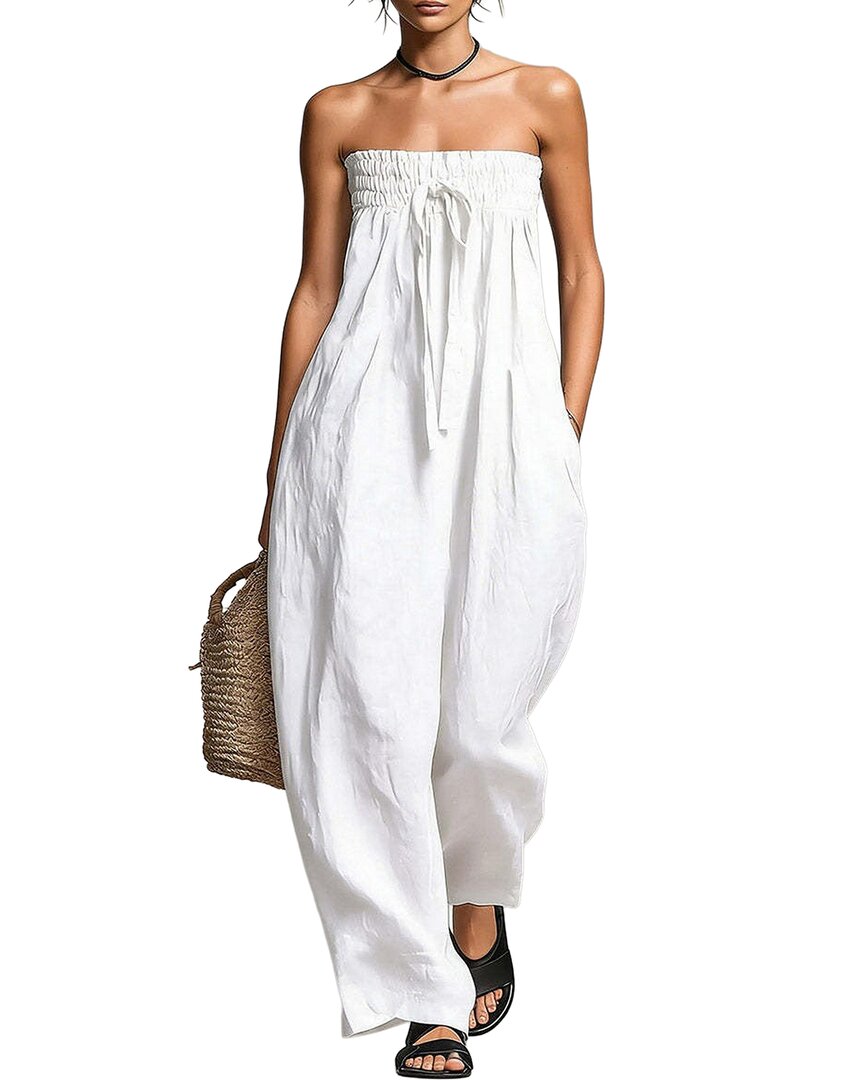 Enjoy Petra Jumpsuit In White