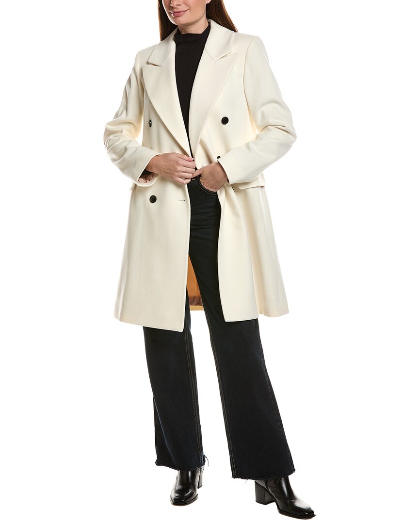 Fleurette Tailored Coat In White