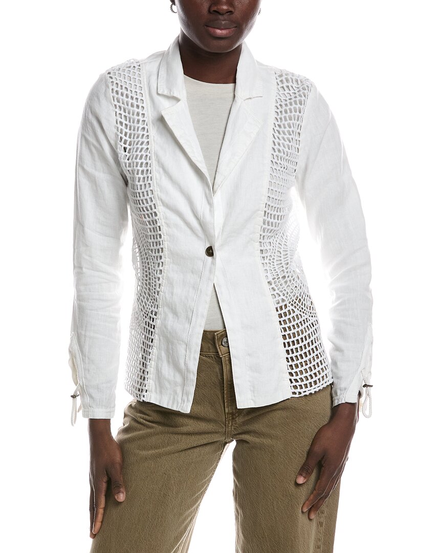 Xcvi Contessa Linen-blend Jacket In White