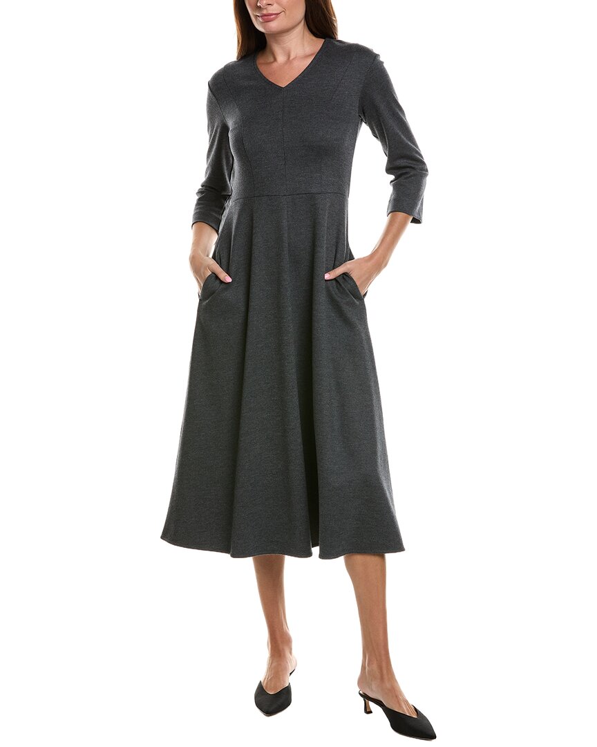Max Mara Orione Wool-blend Jersey Dress In Grey