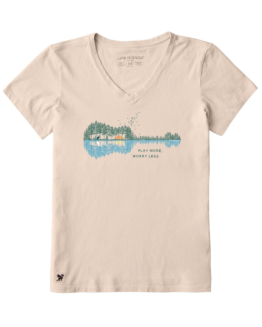 Life Is Good ® Crusher V-neck T-shirt In Birch White