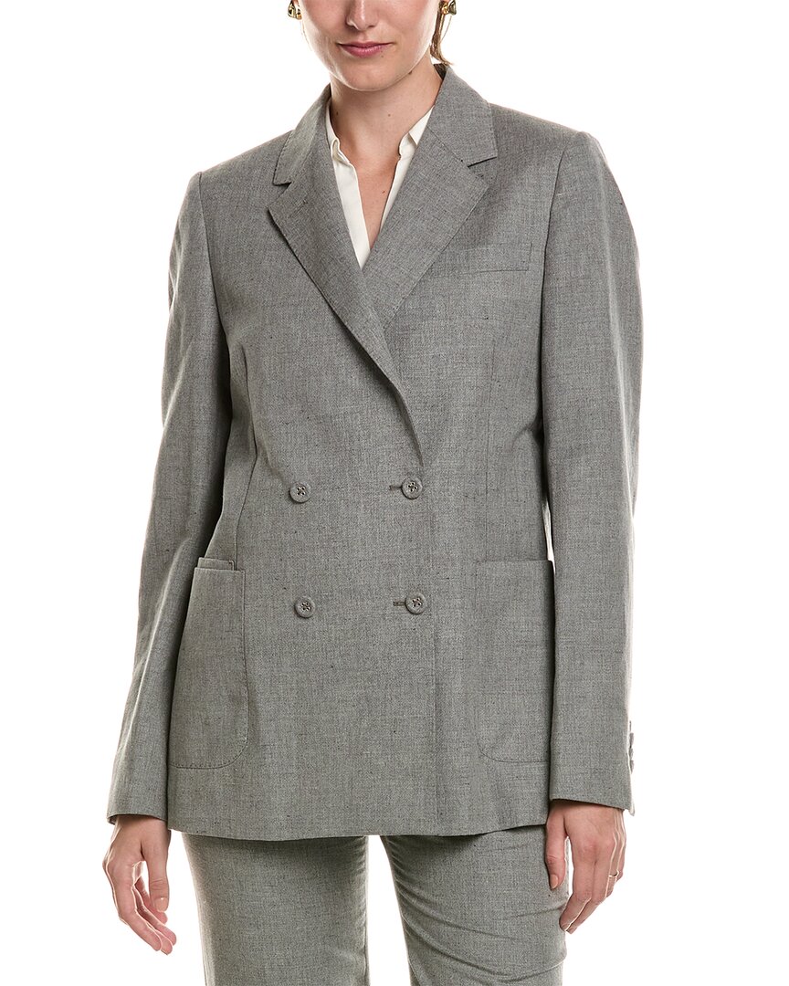 Officine Generale Mathilde Linen-blend Jacket In Multi