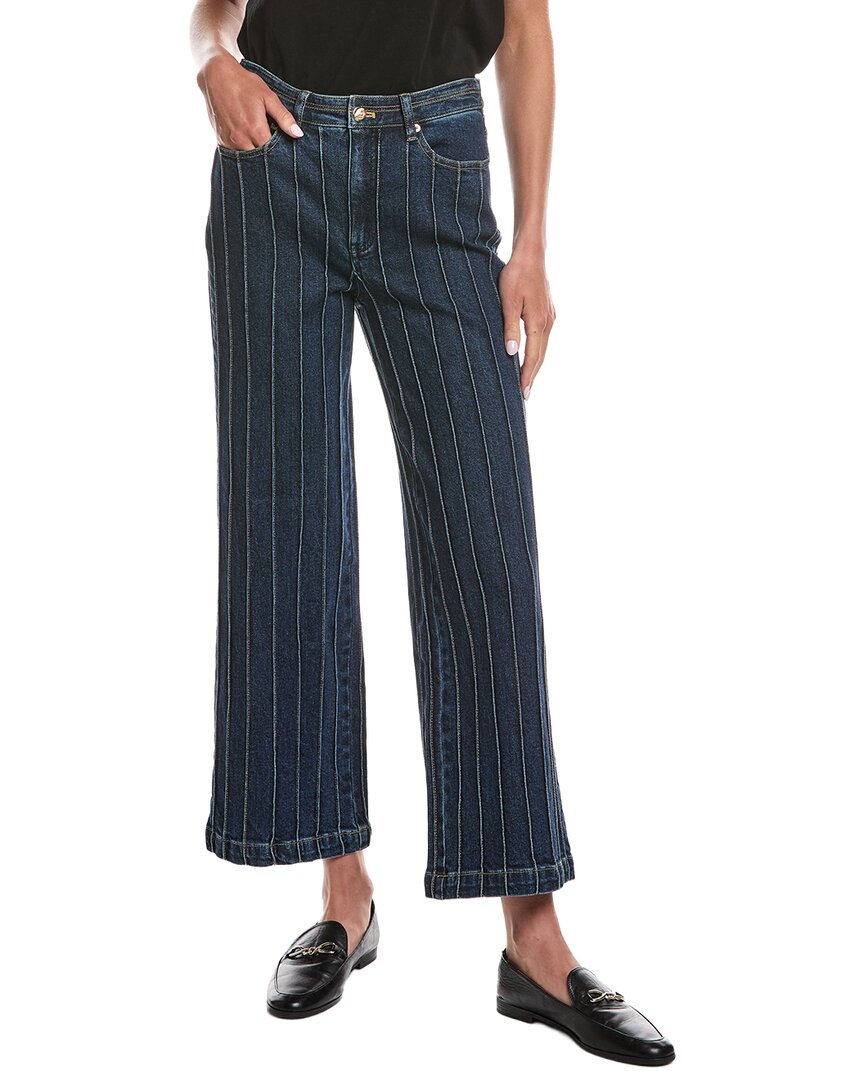 Cinq À Sept Denim Pintuck Camen Pant In Blue