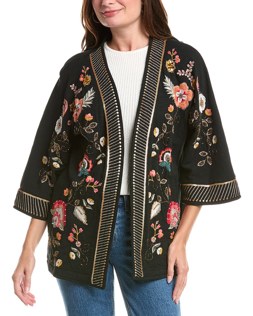 Johnny Was Biya Short Kimono In Black