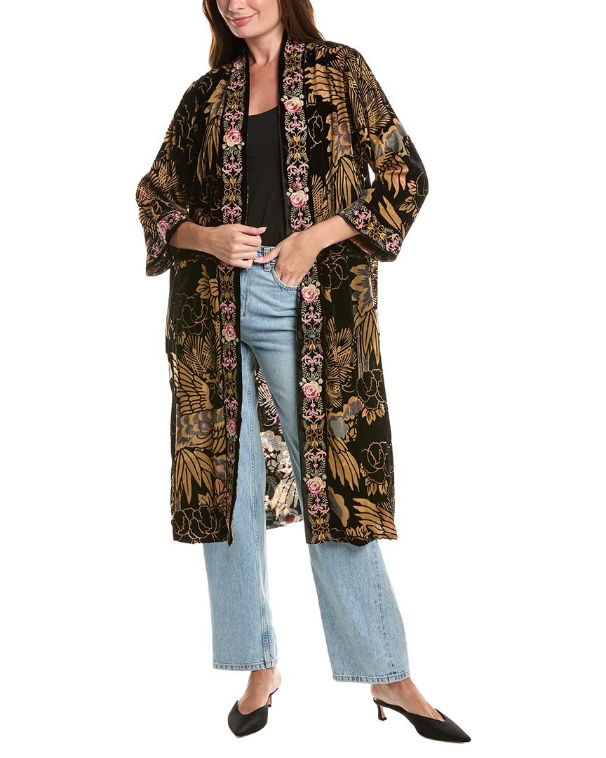 Johnny Was Myriam Reversible Silk-lined Kimono In Brown