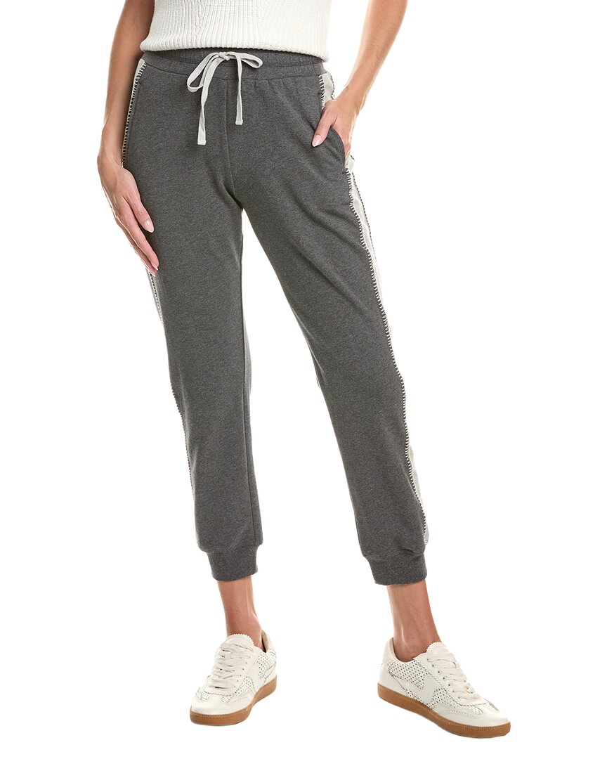 Johnny Was Bee Active Blanket Stitch Jogger Pant In Gray