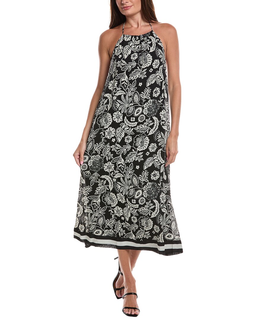 Z Supply Viento Luz Floral Midi Dress In Black