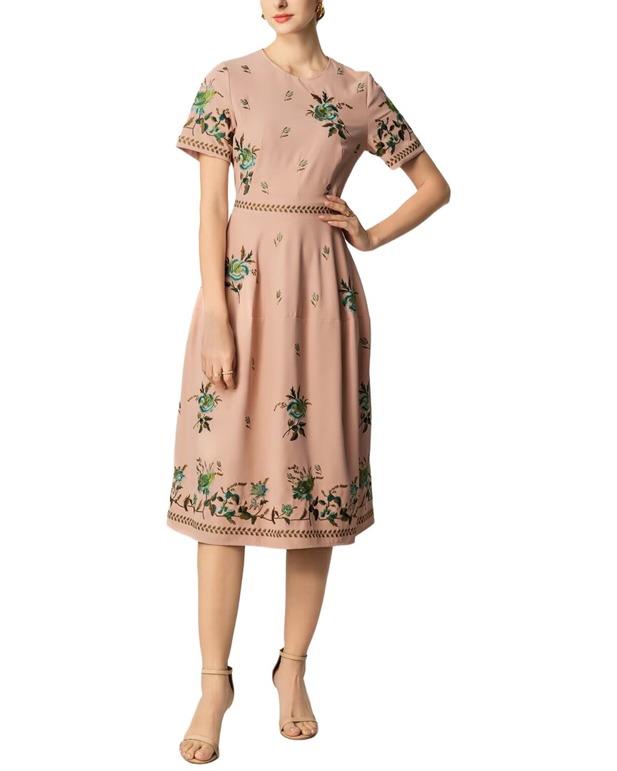 Adele Berto Midi Dress In Neutral