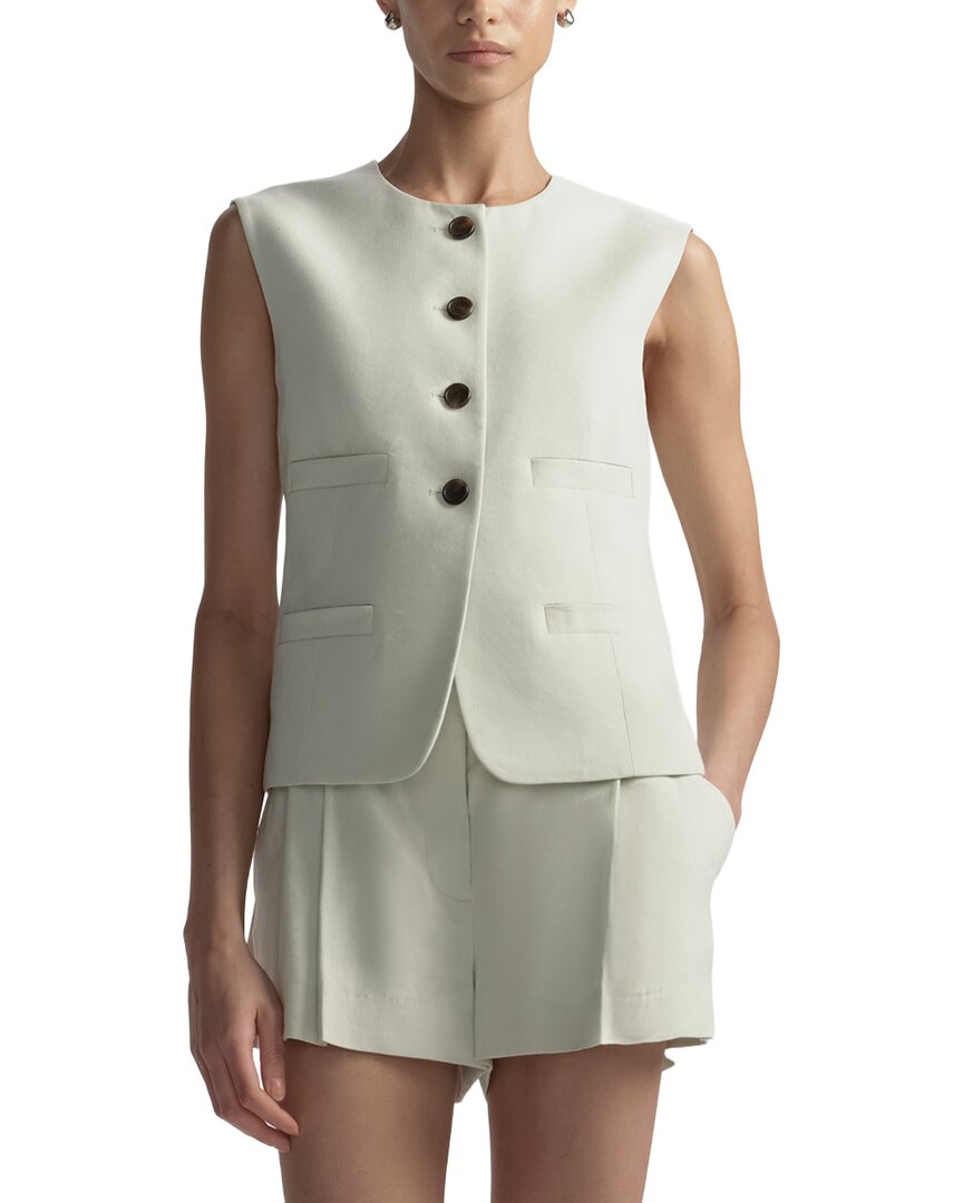 A.l.c . Georgie Linen-blend Vest In Green