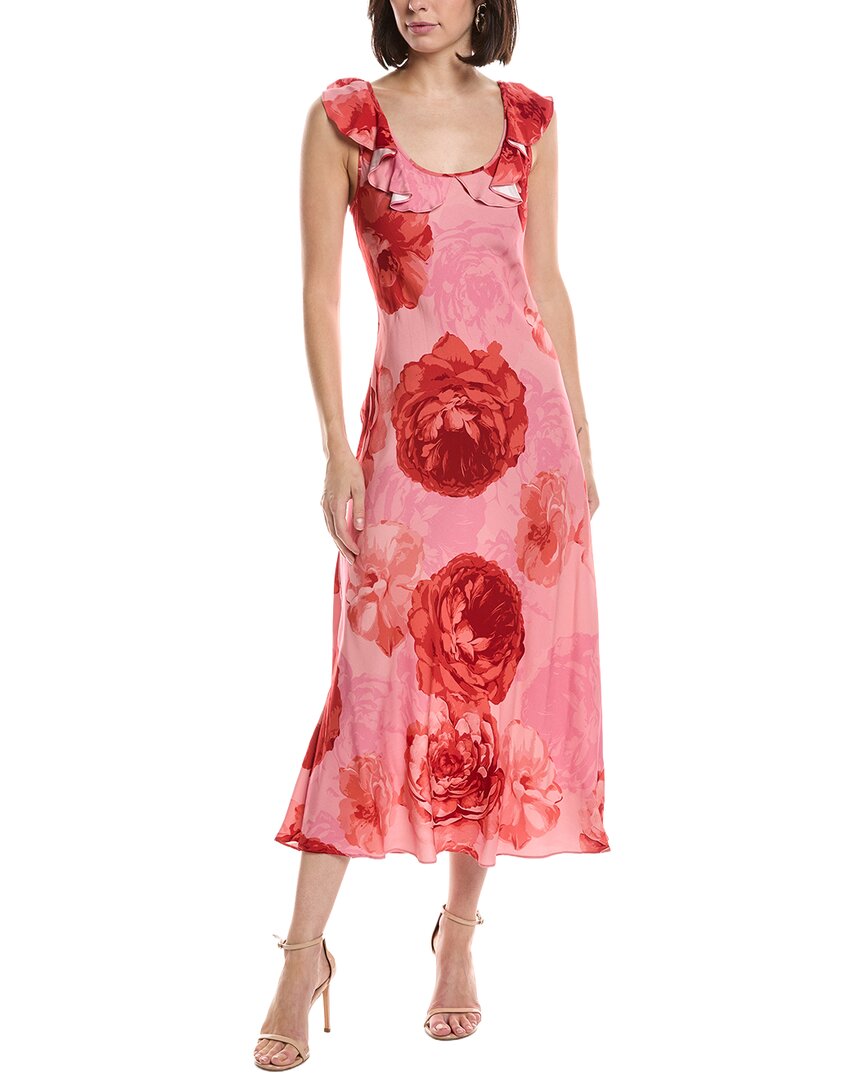 Milly Scarlett Midi Dress In Brown