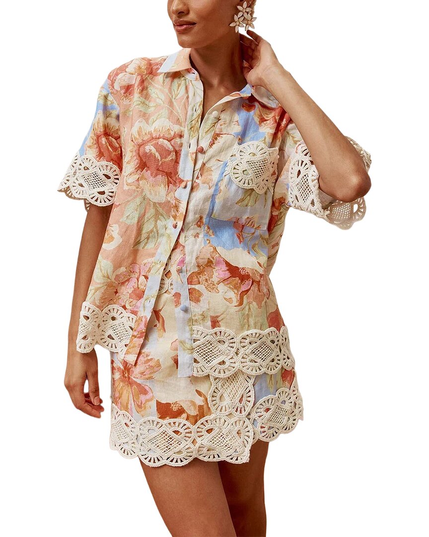Anette 2pc Skirt & Shirt Set In Multicolor