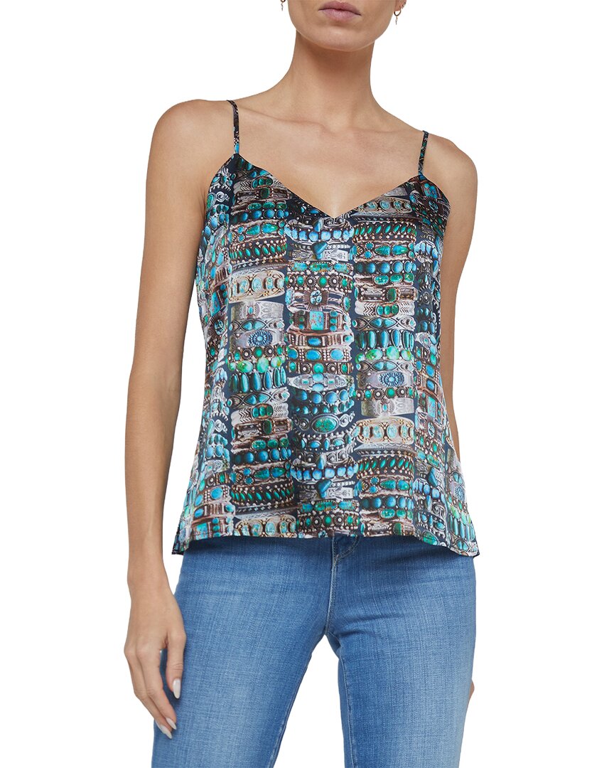 L'agence Lagence Jane Spaghetti Strap Silk Top