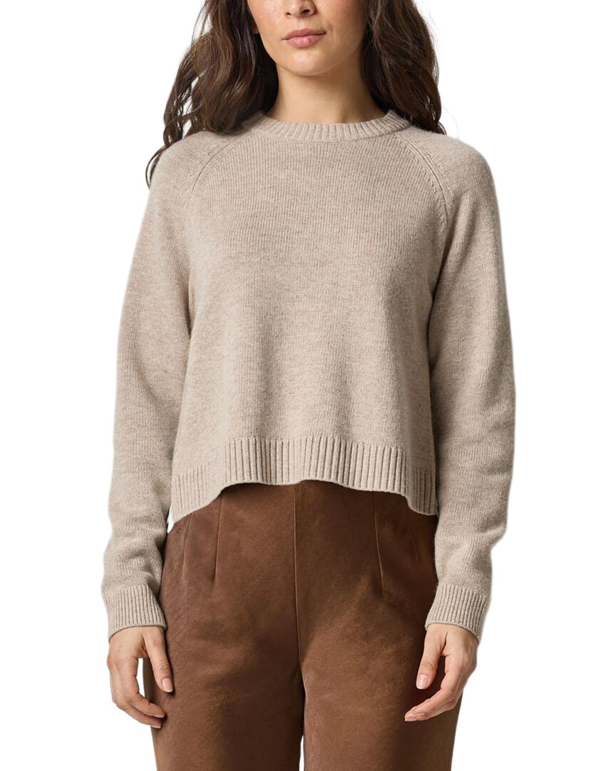 Lilla P Pleat Back Raglan Sweater In Brown