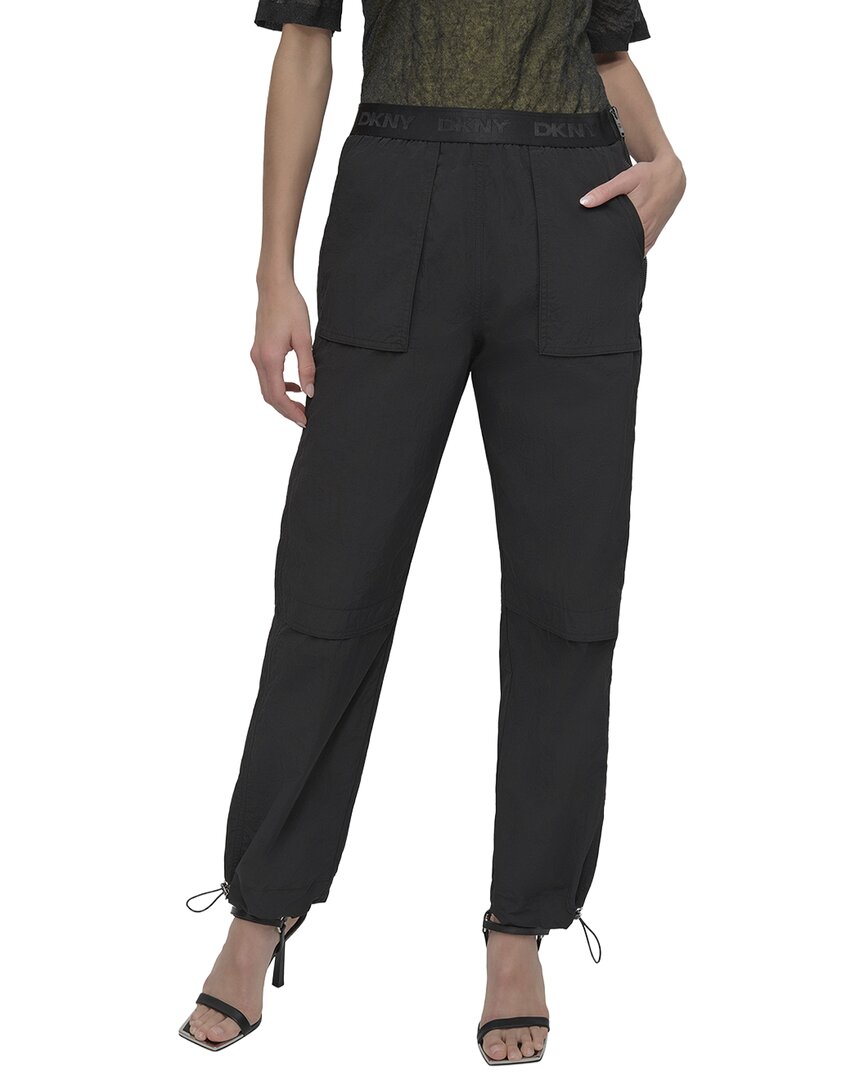 Dkny Rumple Tech Bungee Jogger Pant In Black