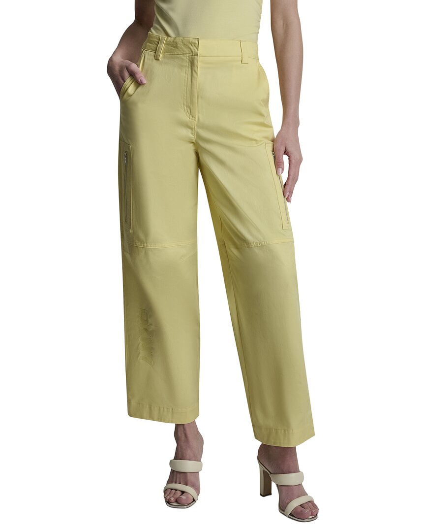 Dkny Poplin Zip Cargo Pant In Brown