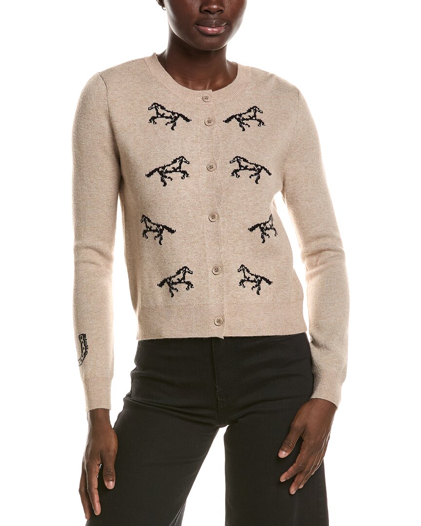 Hunter Button Front Cardigan In Brown