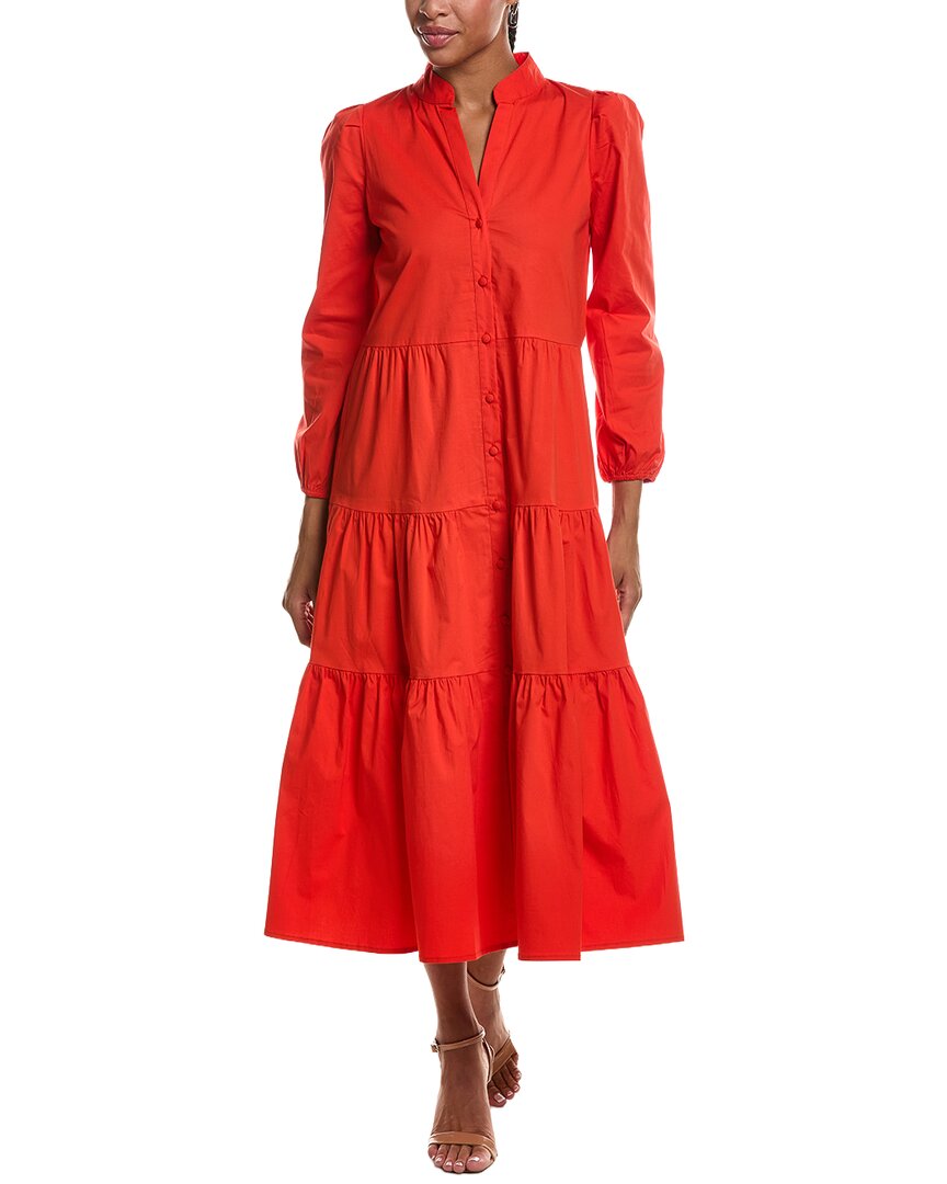 Sail To Sable Midi Dress In Red