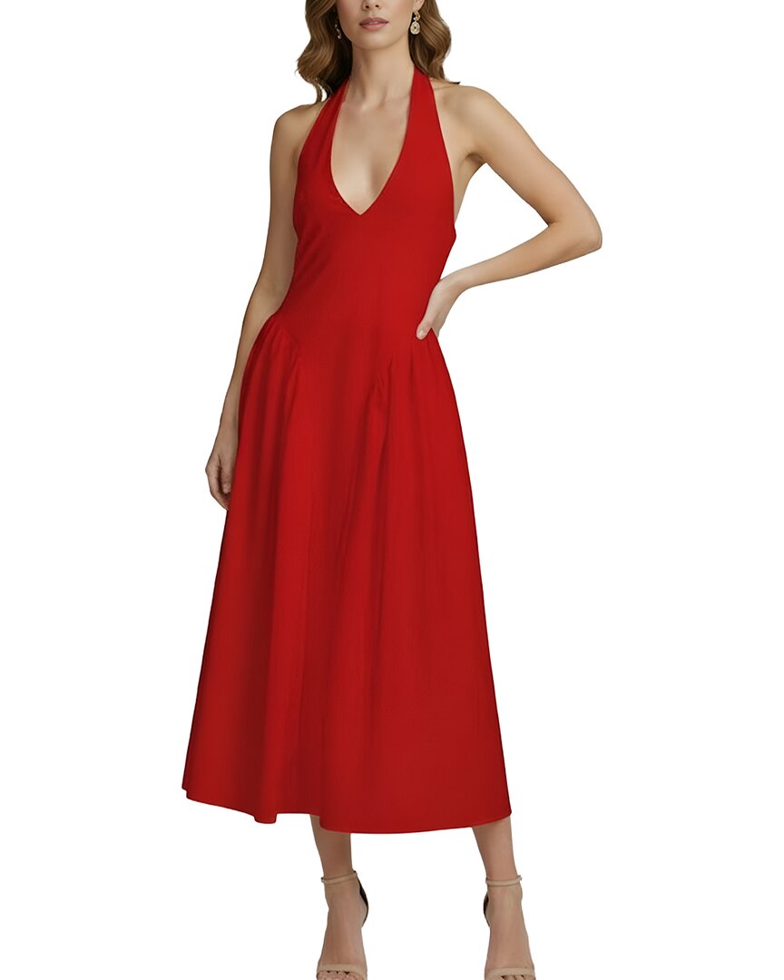 Esea Midi Dress In Red